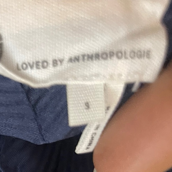 Anthropologie Crinkle Style Cami Blouse Blue Boho Minimalist Resort Office Work - Picture 3 of 6